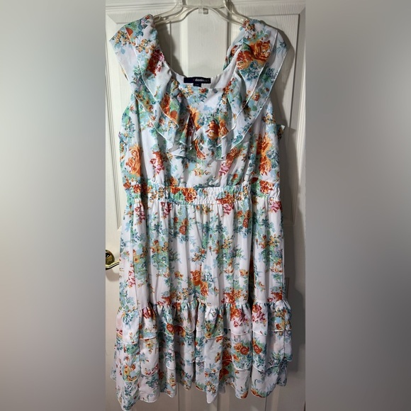 Denim 24/7 Sleeveless Floral Lined Dress Sz 22W - Picture 1 of 10